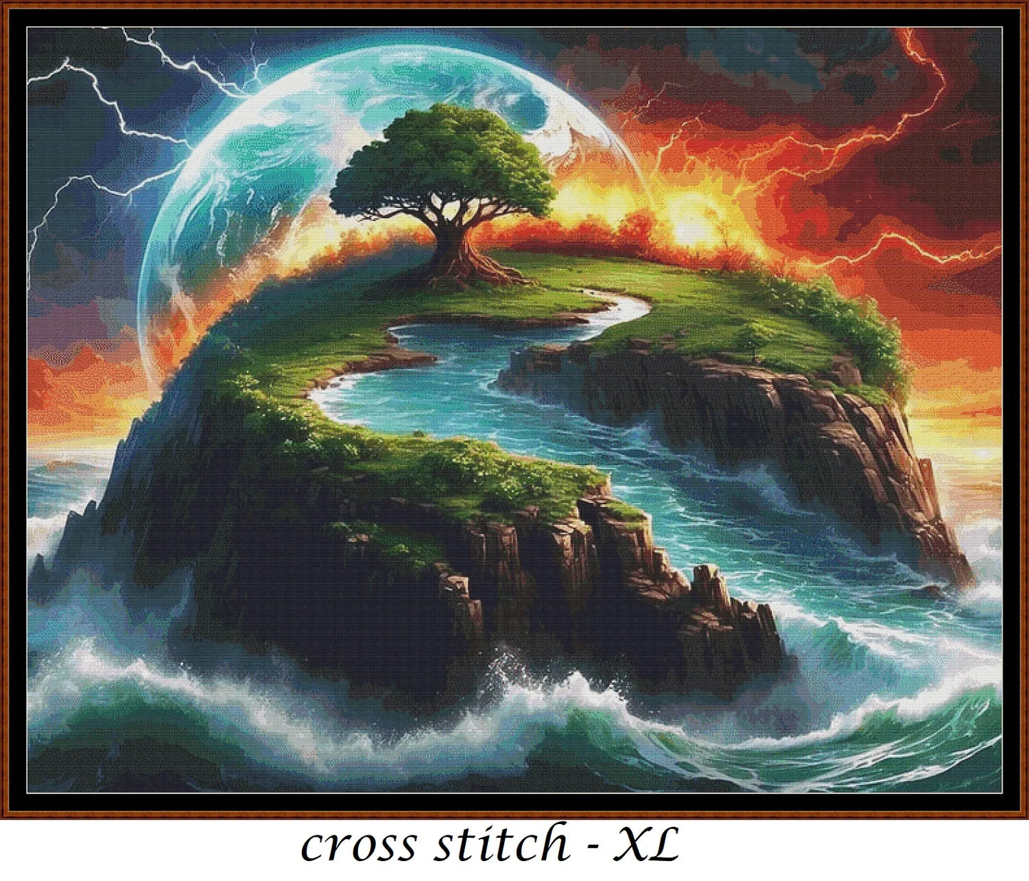 Expertly created from art by NickyPe, under Public Domain CC0 license, World Rising patterns. World Rising is a feline art pattern that comes as a full coverage pattern with no back-stitching. Additionally, World Rising is available in 2 different design sizes - cross stitch regular & XL And each sale includes both B&W and colour charts