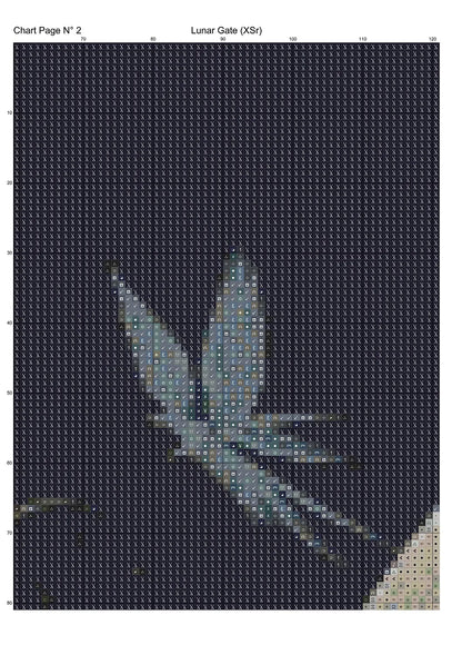 Expertly created from art by Asayuki, under Public Domain CC0 license, Lunar Gate patterns. Lunar Gate is a fantasy scifi pattern that comes as a full coverage pattern with no back-stitching. Additionally, Lunar Gate is available in 2 different design sizes - cross stitch regular & XL And each sale includes both B&W and colour charts