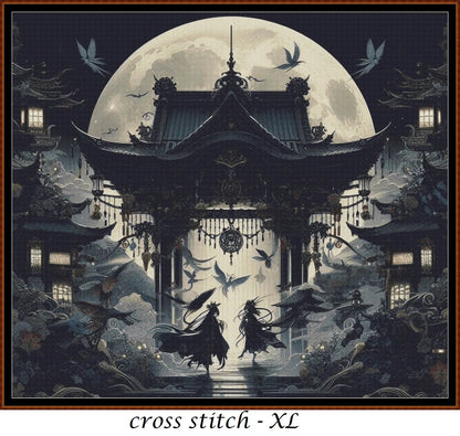 Expertly created from art by Asayuki, under Public Domain CC0 license, Lunar Gate patterns. Lunar Gate is a fantasy scifi pattern that comes as a full coverage pattern with no back-stitching. Additionally, Lunar Gate is available in 2 different design sizes - cross stitch regular & XL And each sale includes both B&W and colour charts