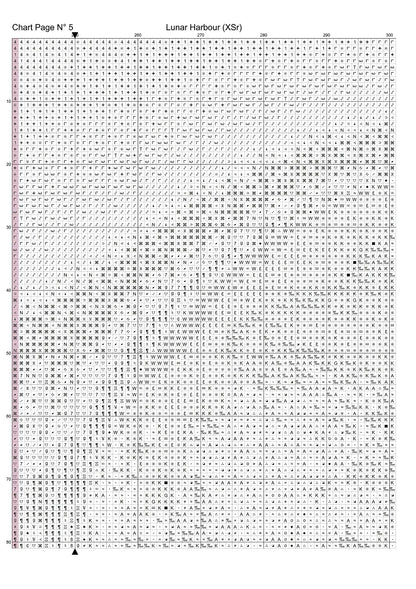 Expertly created from art by Asayuki, under Public Domain CC0 license, Lunar Harbour patterns. Lunar Harbour is a fantasy scifi pattern that comes as a full coverage pattern with no back-stitching. Additionally, Lunar Harbour is available in 2 different design sizes - cross stitch regular & XL And each sale includes both B&W and colour charts