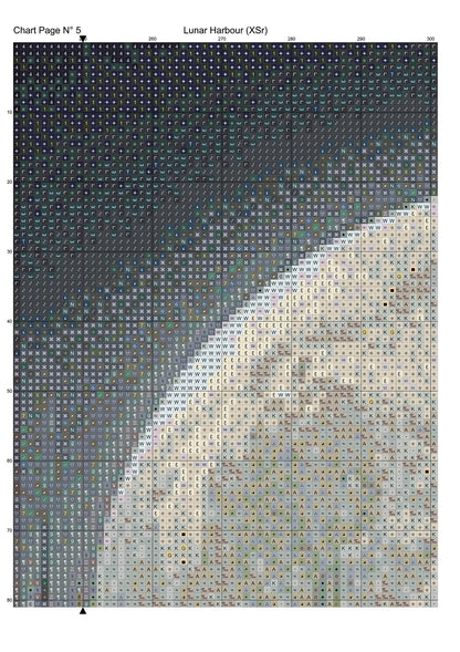 Expertly created from art by Asayuki, under Public Domain CC0 license, Lunar Harbour patterns. Lunar Harbour is a fantasy scifi pattern that comes as a full coverage pattern with no back-stitching. Additionally, Lunar Harbour is available in 2 different design sizes - cross stitch regular & XL And each sale includes both B&W and colour charts