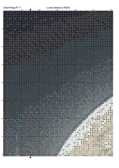Expertly created from art by Asayuki, under Public Domain CC0 license, Lunar Harbour patterns. Lunar Harbour is a fantasy scifi pattern that comes as a full coverage pattern with no back-stitching. Additionally, Lunar Harbour is available in 2 different design sizes - cross stitch regular & XL And each sale includes both B&W and colour charts