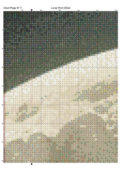 Expertly created from art by Asayuki, under Public Domain CC0 license, Lunar Port patterns. Lunar Port is a fantasy scifi pattern that comes as a full coverage pattern with no back-stitching. Additionally, Lunar Port is available in 2 different design sizes - cross stitch regular & XL And each sale includes both B&W and colour charts