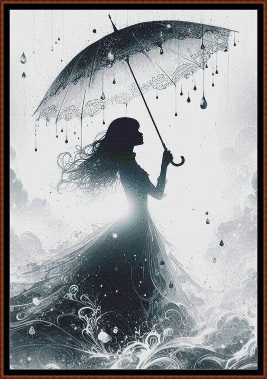 Expertly created from art by Asayuki, under Public Domain CC0 license, In The Rain patterns. In The Rain is a fantasy pattern that comes as a full coverage pattern with no back-stitching. Additionally, In The Rain is available in 2 different design sizes - cross stitch regular & XL And each sale includes both B&W and colour charts