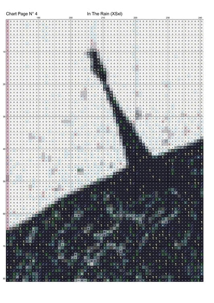 Expertly created from art by Asayuki, under Public Domain CC0 license, In The Rain patterns. In The Rain is a fantasy pattern that comes as a full coverage pattern with no back-stitching. Additionally, In The Rain is available in 2 different design sizes - cross stitch regular & XL And each sale includes both B&W and colour charts