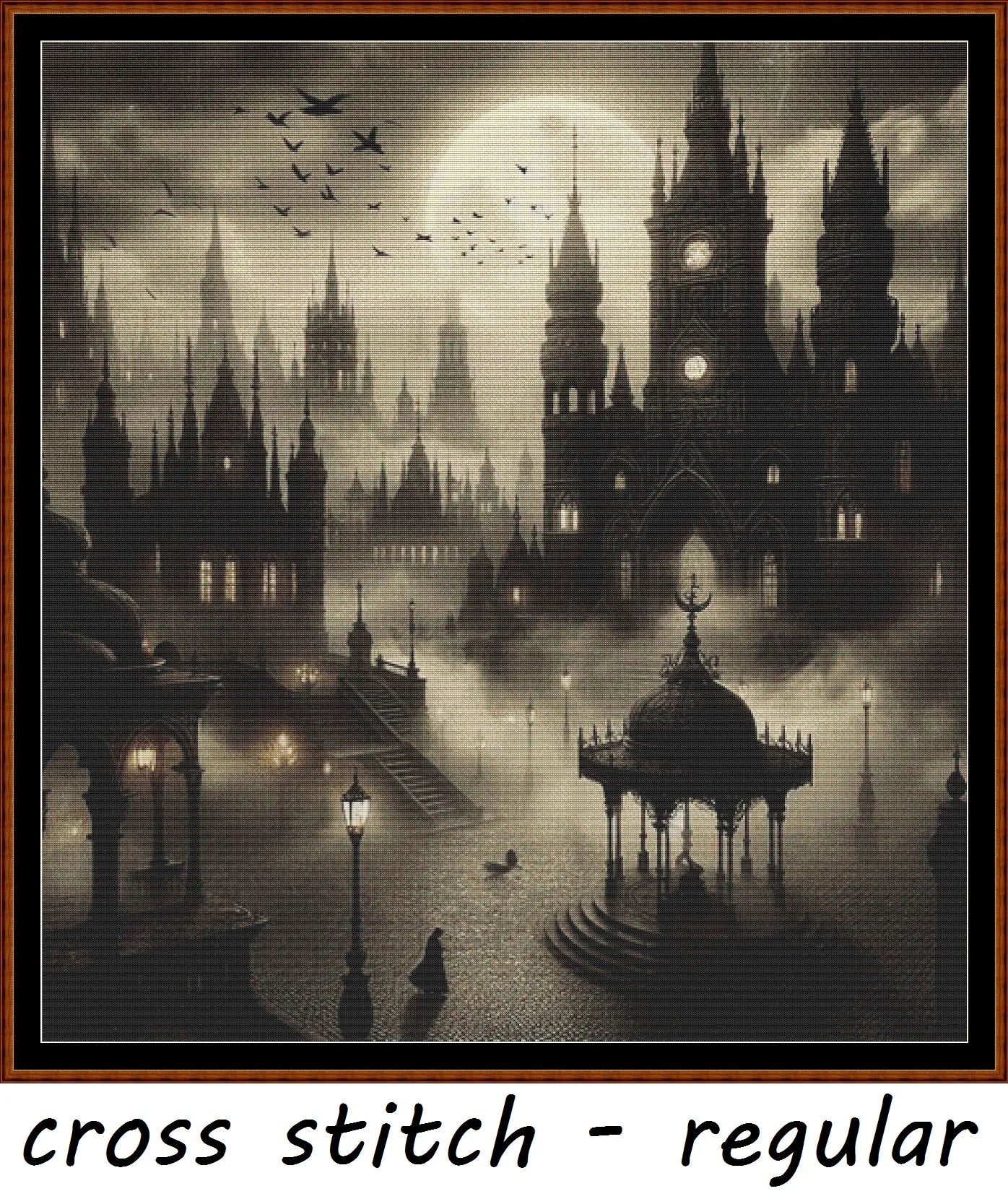 Expertly created from art by Asayuki, under Public Domain CC0 license, Foggy Morning patterns. Foggy Morning is a fantasy scene pattern that comes as a full coverage pattern with no back-stitching. Additionally, Foggy Morning is available in 2 different design sizes - cross stitch regular & XL And each sale includes both B&W and colour charts