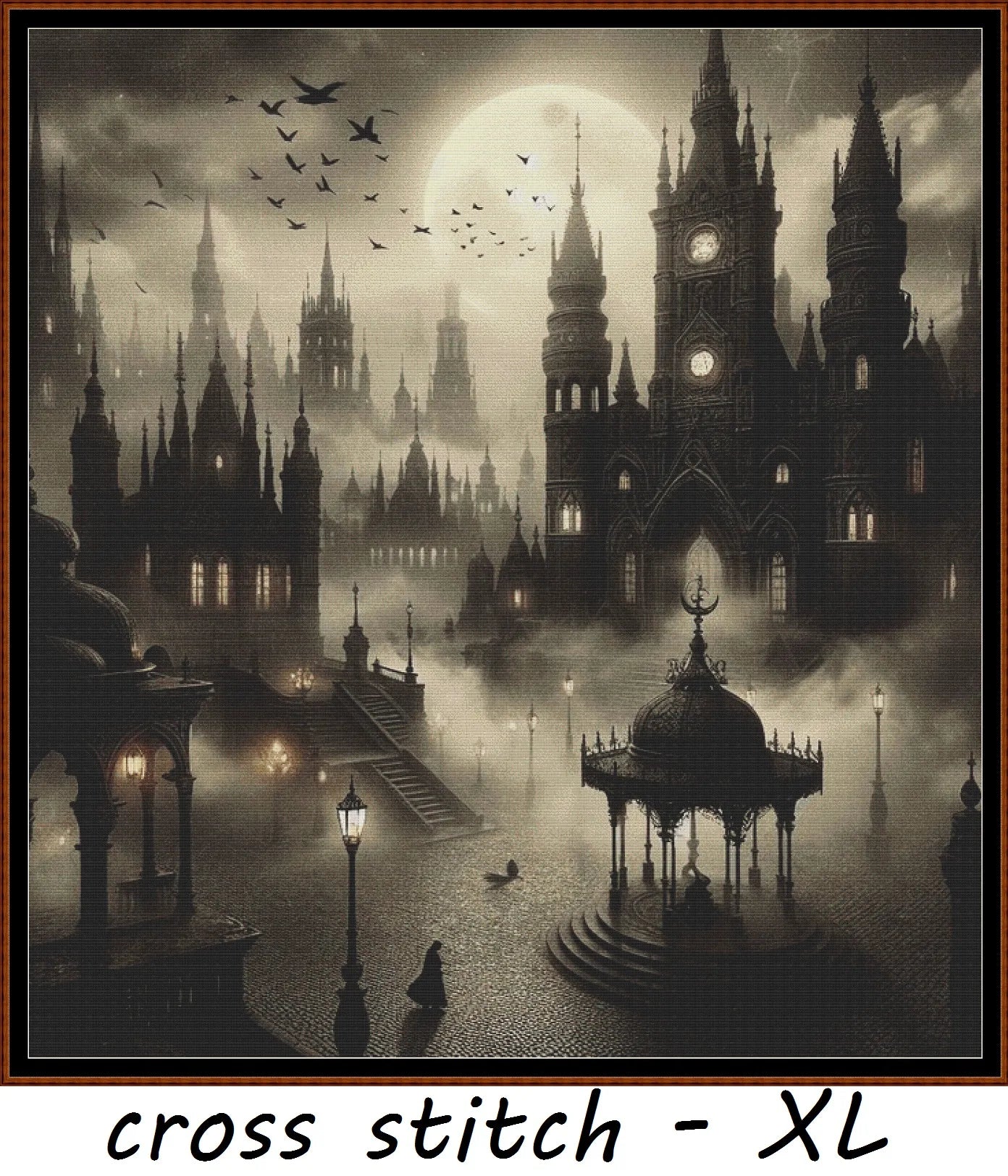 Expertly created from art by Asayuki, under Public Domain CC0 license, Foggy Morning patterns. Foggy Morning is a fantasy scene pattern that comes as a full coverage pattern with no back-stitching. Additionally, Foggy Morning is available in 2 different design sizes - cross stitch regular & XL And each sale includes both B&W and colour charts