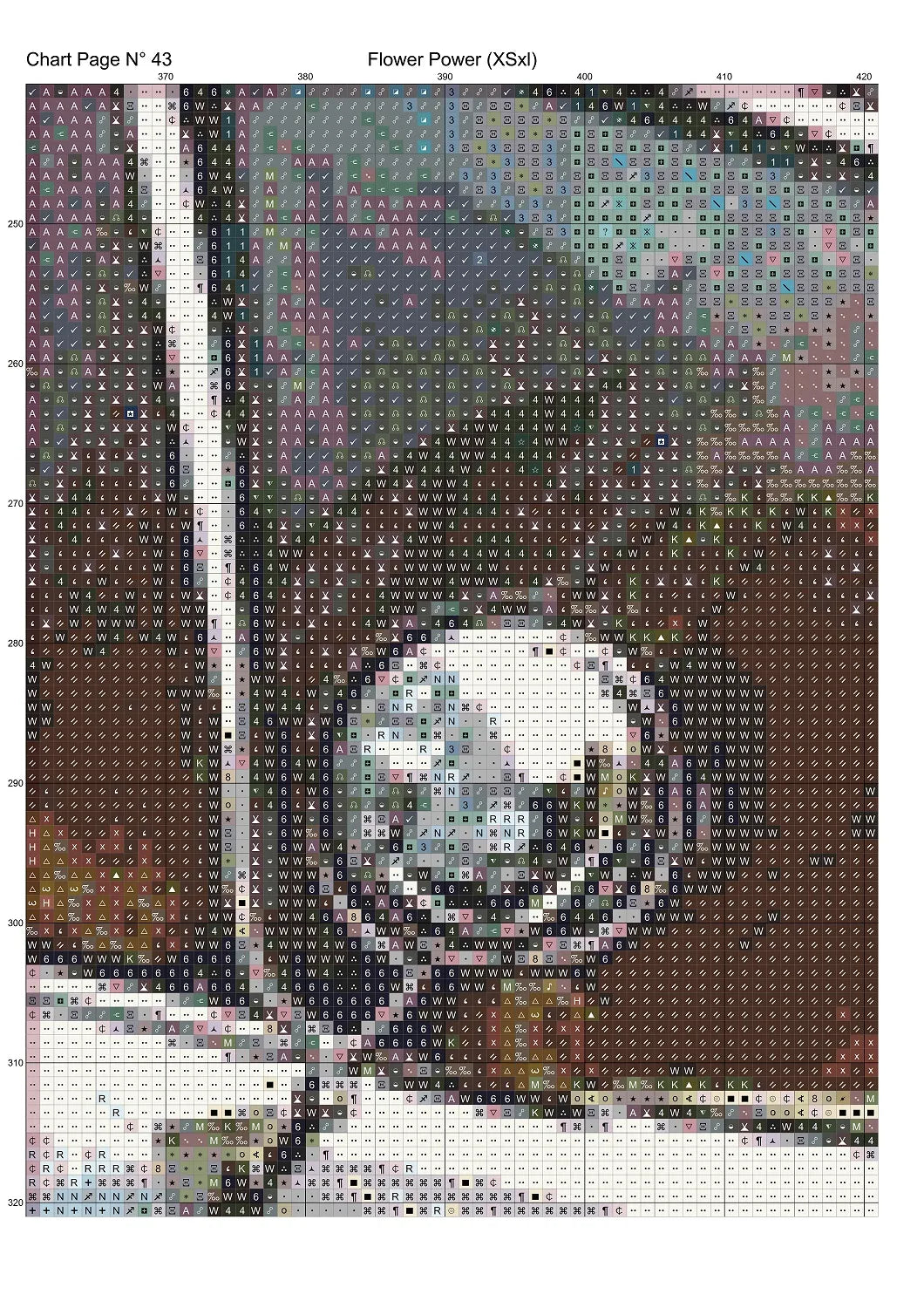 Expertly created from art by Nanne Tiggelman, under Public Domain CC0 license, Flower Power patterns. Flower Power is a Volkswagen pattern that comes as a full coverage pattern with no back-stitching. Additionally, Flower Power is available in 2 different design sizes - cross stitch regular & XL And each sale includes both B&W and colour charts