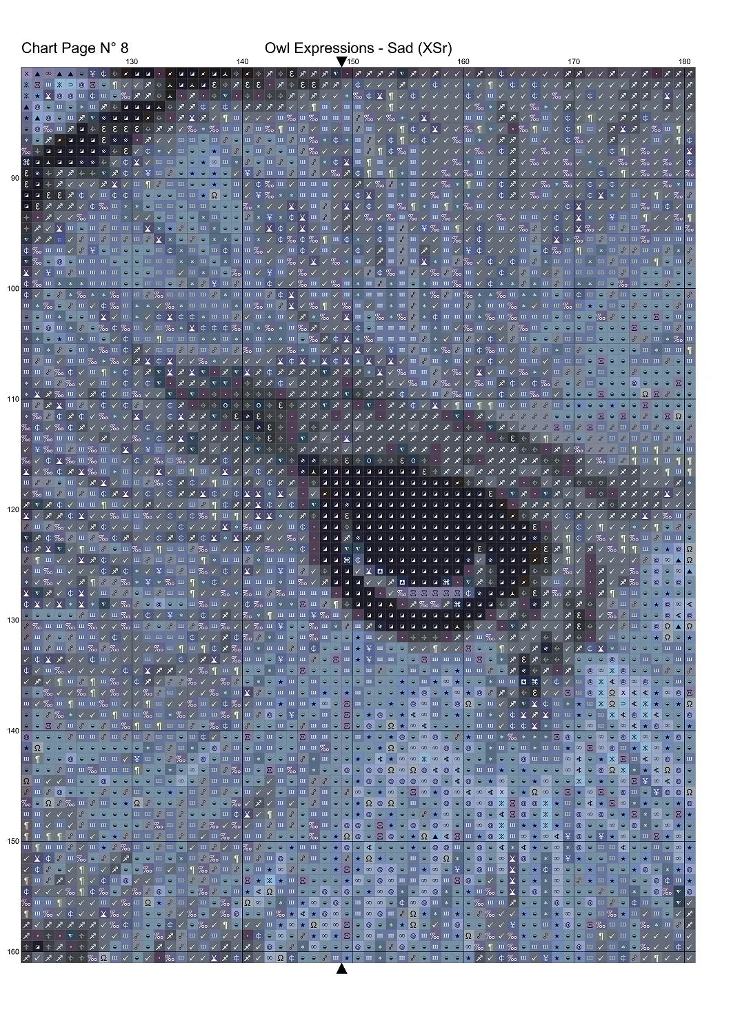 Expertly created from art by Erik Karits, under Public Domain CC0 license, Owl Expressions - Sad patterns. Owl Expressions - Sad is a rather blue owl pattern that comes as a full coverage pattern with no back-stitching. Additionally, Owl Expressions - Sad is available in 2 different design sizes - cross stitch regular & XL And each sale includes both B&W and colour charts