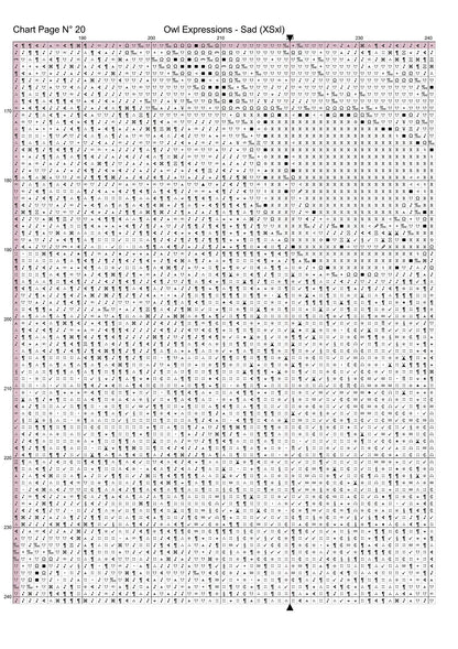 Expertly created from art by Erik Karits, under Public Domain CC0 license, Owl Expressions - Sad patterns. Owl Expressions - Sad is a rather blue owl pattern that comes as a full coverage pattern with no back-stitching. Additionally, Owl Expressions - Sad is available in 2 different design sizes - cross stitch regular & XL And each sale includes both B&W and colour charts