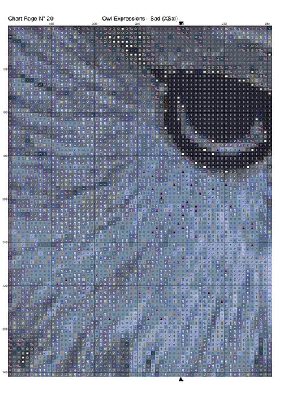 Expertly created from art by Erik Karits, under Public Domain CC0 license, Owl Expressions - Sad patterns. Owl Expressions - Sad is a rather blue owl pattern that comes as a full coverage pattern with no back-stitching. Additionally, Owl Expressions - Sad is available in 2 different design sizes - cross stitch regular & XL And each sale includes both B&W and colour charts