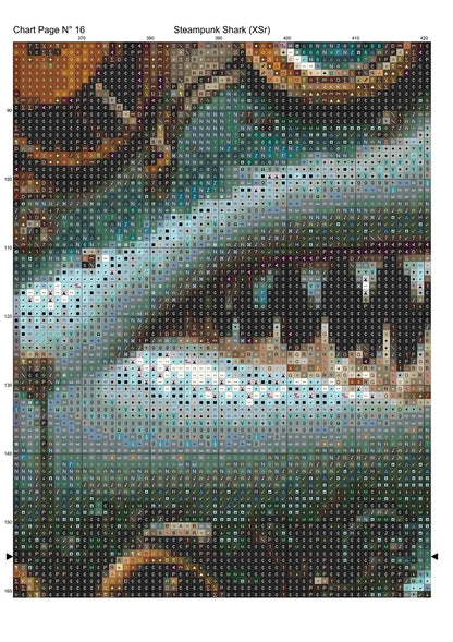 Expertly created from art by Lisa Yount, under Public Domain CC0 license, Steampunk Shark patterns. Steampunk Shark is a fantasy aquatic pattern that comes as a full coverage pattern with no back-stitching. Additionally, Steampunk Shark is available in 2 different design sizes - cross stitch regular & XL And each sale includes both B&W and colour charts