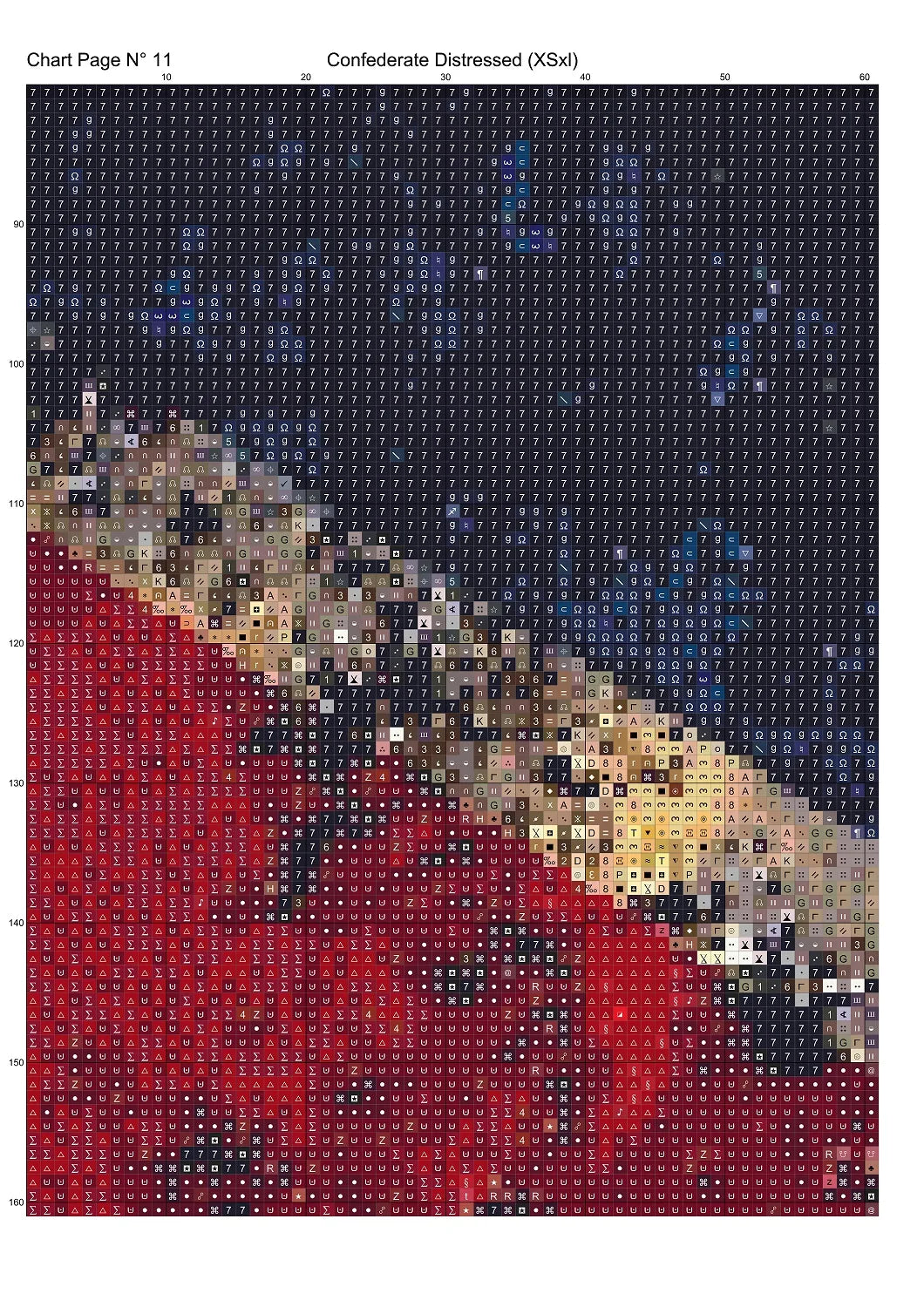 Expertly created by Sam, Confederate Distressed patterns.