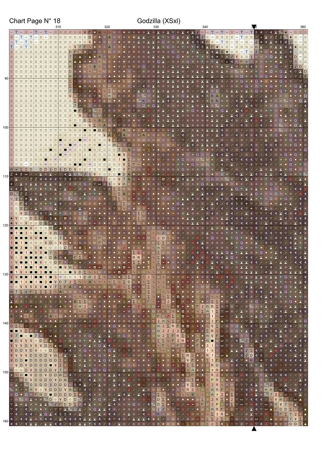 Expertly created by Sam, Godzilla patterns. Godzilla is a fantasy monster pattern that comes as a full coverage pattern with no back-stitching.