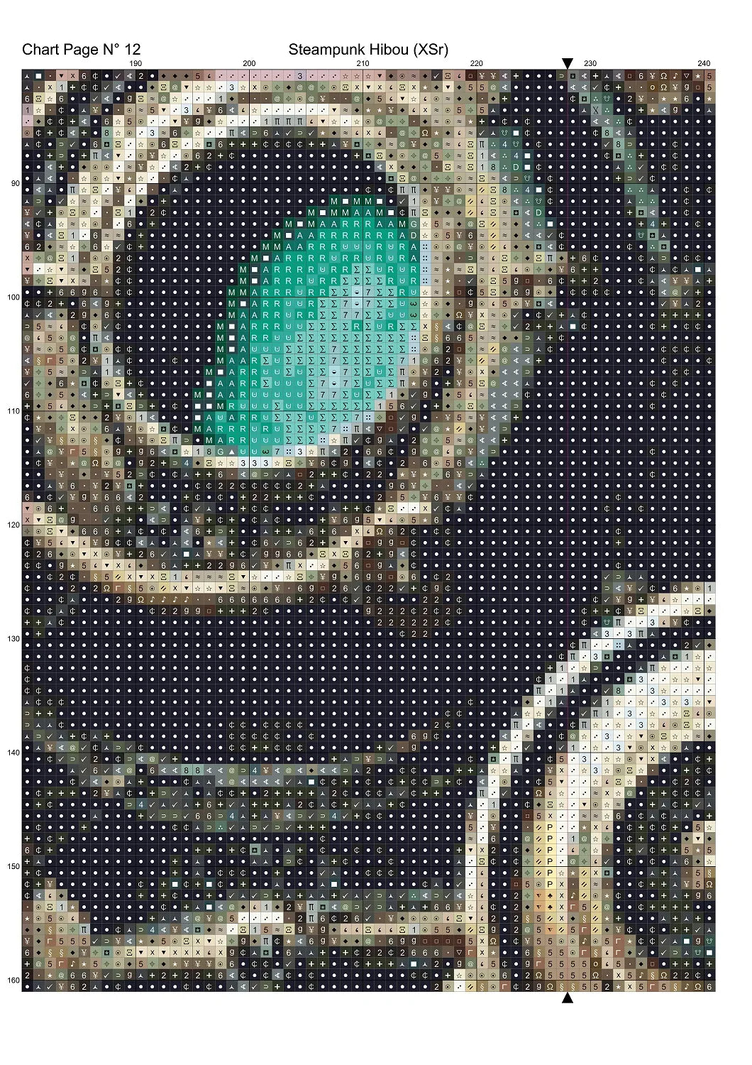 Expertly created from art by Asayuki, under Public Domain CC0 license, Steampunk Hibou patterns. Steampunk Hibou is an owl pattern that comes as a full coverage pattern with no back-stitching.