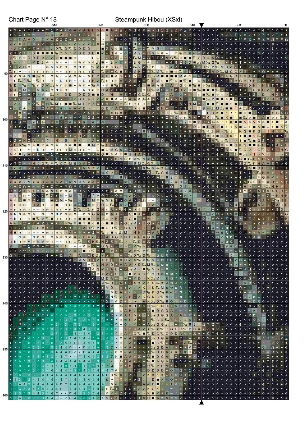 Expertly created from art by Asayuki, under Public Domain CC0 license, Steampunk Hibou patterns. Steampunk Hibou is an owl pattern that comes as a full coverage pattern with no back-stitching.