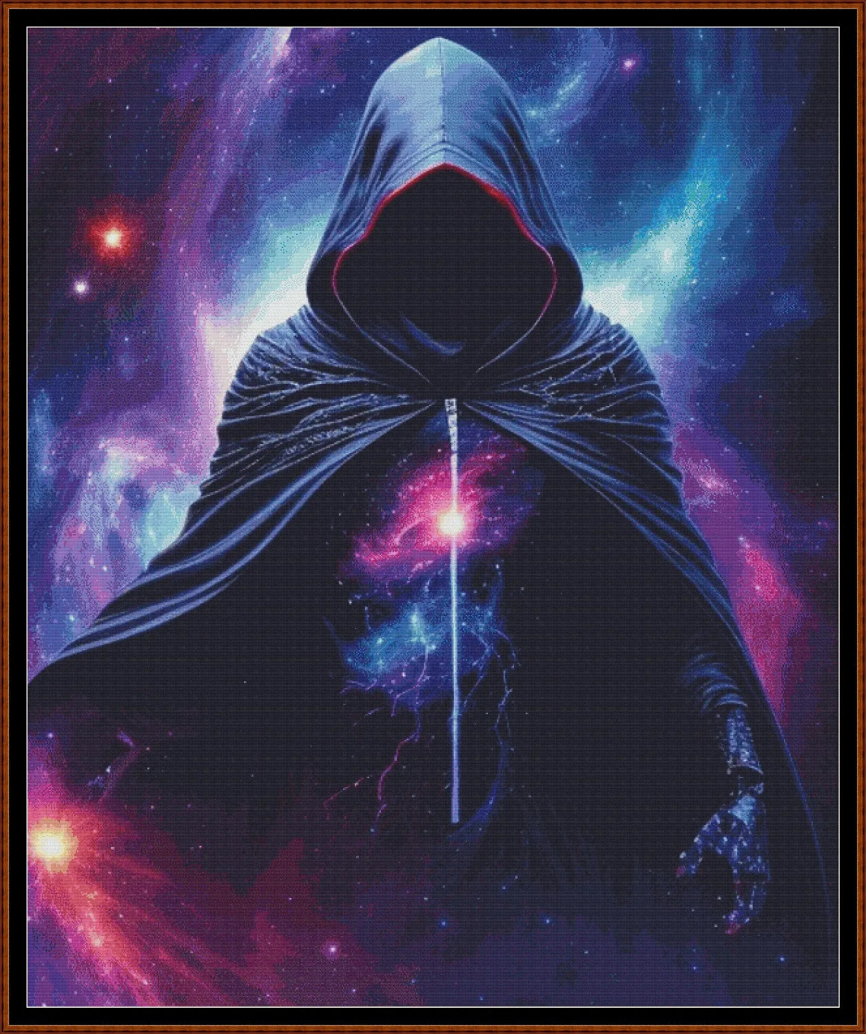 Expertly created from art by Marcia Figg, under Public Domain CC0 license, Heart Of The Galaxy patterns. Heart Of The Galaxy is a dark fantasy cross stitch pattern that comes as a full coverage pattern with no back-stitching. Additionally, Heart Of The Galaxy is available in 2 different design sizes - cross stitch regular & XL And each sale includes both B&W and colour charts