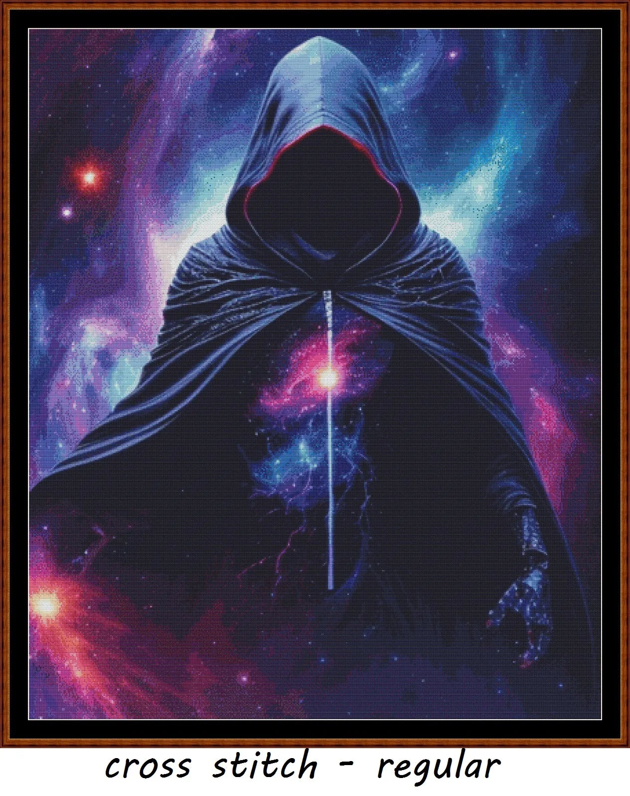 Expertly created from art by Marcia Figg, under Public Domain CC0 license, Heart Of The Galaxy patterns. Heart Of The Galaxy is a dark fantasy cross stitch pattern that comes as a full coverage pattern with no back-stitching. Additionally, Heart Of The Galaxy is available in 2 different design sizes - cross stitch regular & XL And each sale includes both B&W and colour charts
