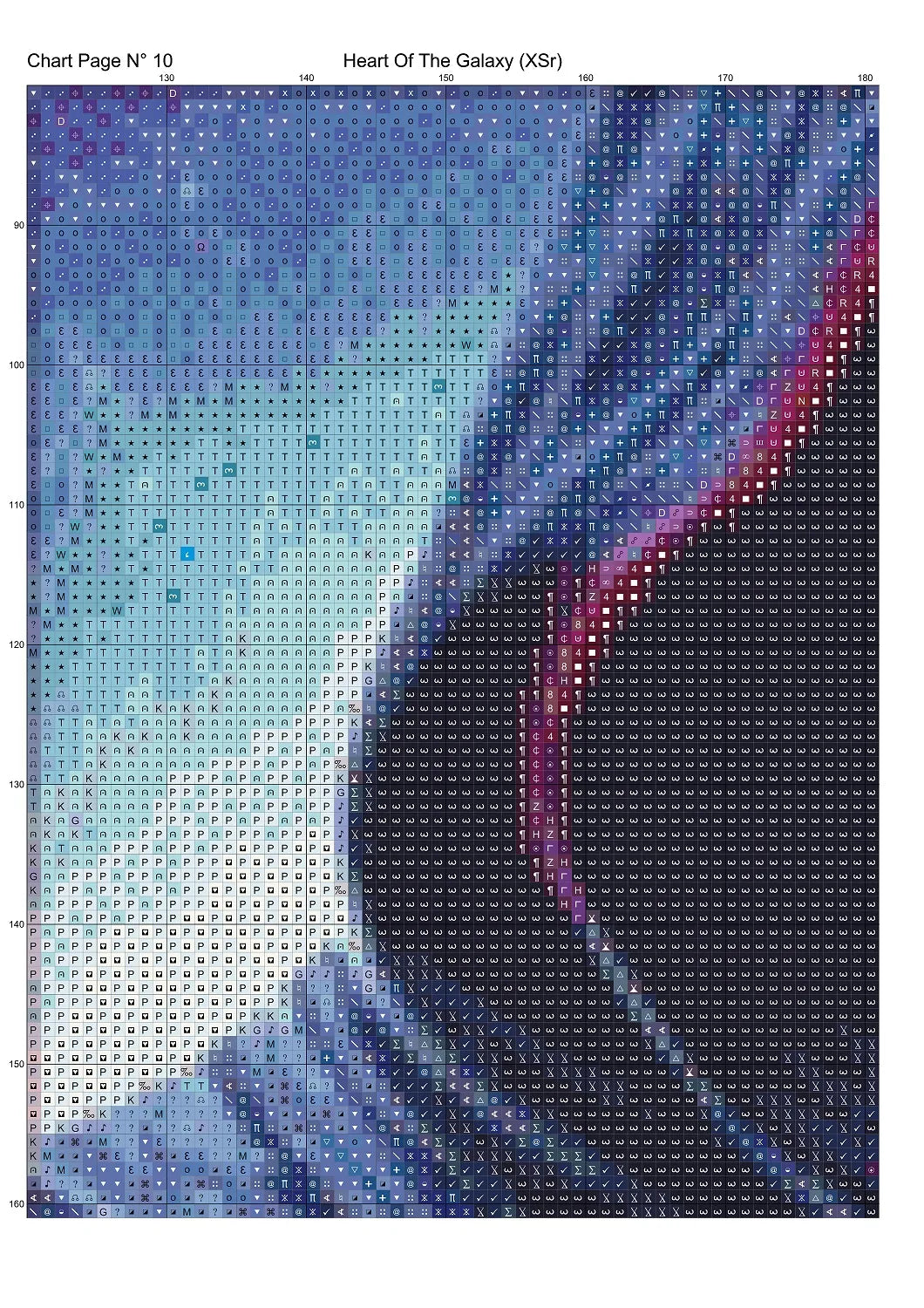 Expertly created from art by Marcia Figg, under Public Domain CC0 license, Heart Of The Galaxy patterns. Heart Of The Galaxy is a dark fantasy cross stitch pattern that comes as a full coverage pattern with no back-stitching. Additionally, Heart Of The Galaxy is available in 2 different design sizes - cross stitch regular & XL And each sale includes both B&W and colour charts