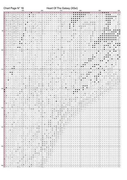Expertly created from art by Marcia Figg, under Public Domain CC0 license, Heart Of The Galaxy patterns. Heart Of The Galaxy is a dark fantasy cross stitch pattern that comes as a full coverage pattern with no back-stitching. Additionally, Heart Of The Galaxy is available in 2 different design sizes - cross stitch regular & XL And each sale includes both B&W and colour charts