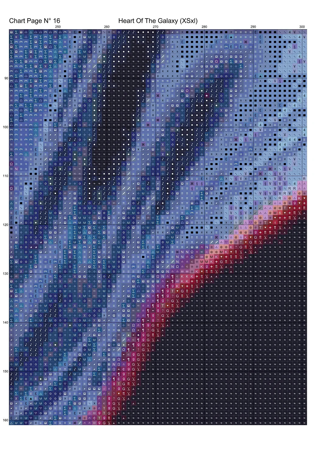 Expertly created from art by Marcia Figg, under Public Domain CC0 license, Heart Of The Galaxy patterns. Heart Of The Galaxy is a dark fantasy cross stitch pattern that comes as a full coverage pattern with no back-stitching. Additionally, Heart Of The Galaxy is available in 2 different design sizes - cross stitch regular & XL And each sale includes both B&W and colour charts