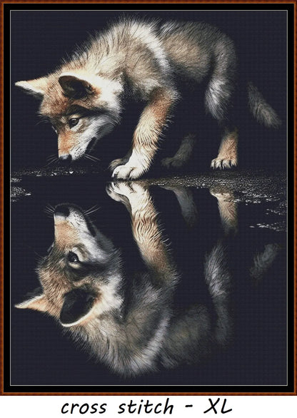 Expertly created from art by Chris0223, under Public Domain CC0 license, Wolf Seeing the Future patterns. Wolf Seeing the Future is a stunning canine cross stitch pattern that comes as a full coverage pattern with no back-stitching. Additionally, Wolf Seeing the Future is available in 2 different design sizes - cross stitch regular & XL And each sale includes both B&W and colour charts