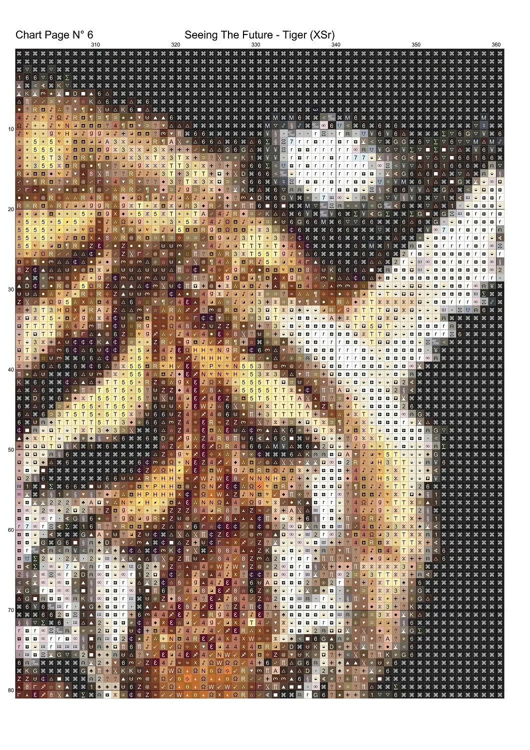 Expertly created from art by Chris0223, under Public Domain CC0 license, Tiger Seeing the Future patterns. Tiger Seeing the Future is a beautiful cat cross stitch pattern that comes as a full coverage pattern with no back-stitching. Additionally, Tiger Seeing the Future is available in 2 different design sizes - cross stitch regular & XL And each sale includes both B&W and colour charts