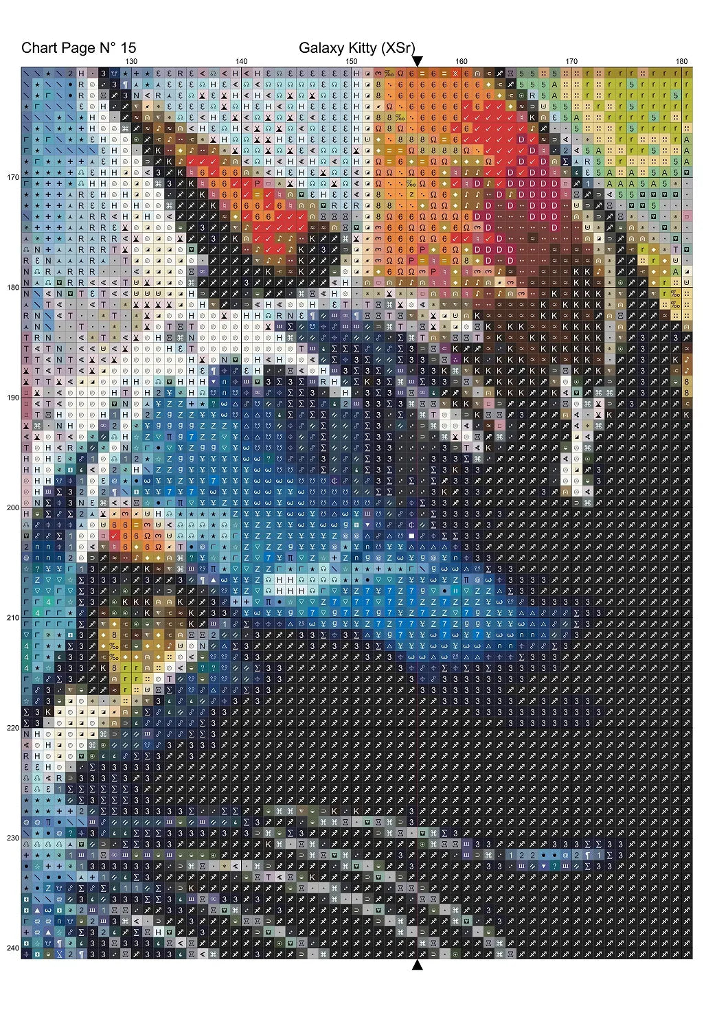 Expertly created from art by Busra Akpolat, under Public Domain CC0 license, Galaxy Kitty patterns. Galaxy Kitty is a beautiful cat cross stitch pattern that comes as a full coverage pattern with no back-stitching. Additionally, Galaxy Kitty is available in 2 different design sizes - cross stitch regular & XL And each sale includes both B&W and colour charts