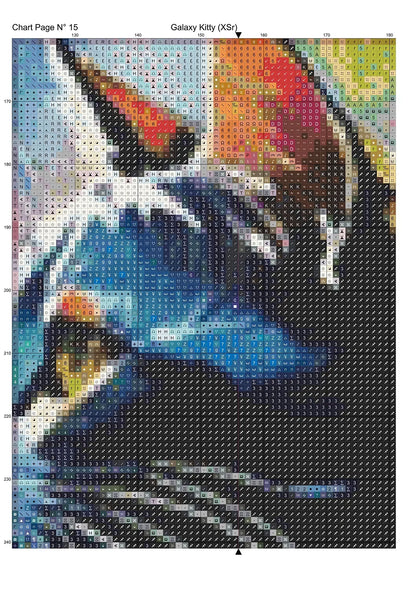 Expertly created from art by Busra Akpolat, under Public Domain CC0 license, Galaxy Kitty patterns. Galaxy Kitty is a beautiful cat cross stitch pattern that comes as a full coverage pattern with no back-stitching. Additionally, Galaxy Kitty is available in 2 different design sizes - cross stitch regular & XL And each sale includes both B&W and colour charts
