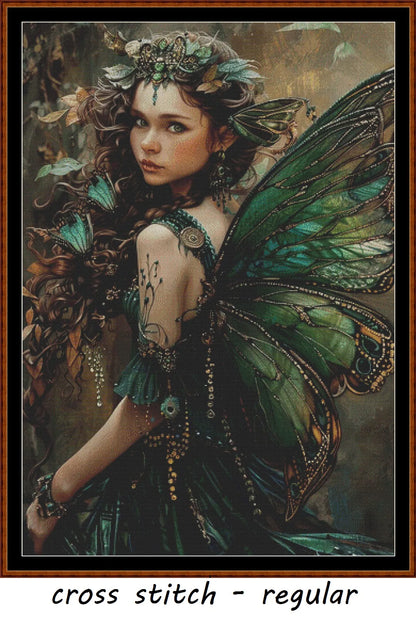 Expertly created from art by Eleanor Smith, under Public Domain CC0 license, Spring Fairy patterns. Spring Fairy is a beautiful cross stitch pattern that comes as a full coverage pattern with no back-stitching. Additionally, Spring Fairy is available in 2 different design sizes - cross stitch regular & XL And each sale includes both B&W and colour charts