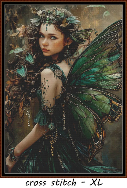 Expertly created from art by Eleanor Smith, under Public Domain CC0 license, Spring Fairy patterns. Spring Fairy is a beautiful cross stitch pattern that comes as a full coverage pattern with no back-stitching. Additionally, Spring Fairy is available in 2 different design sizes - cross stitch regular & XL And each sale includes both B&W and colour charts