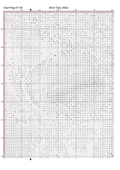 Silver Fairy cross stitch pattern conceived and expertly created by Sam. Inspired by art created by Barbara (BarBus) covered under the Public Domain CC0 license.