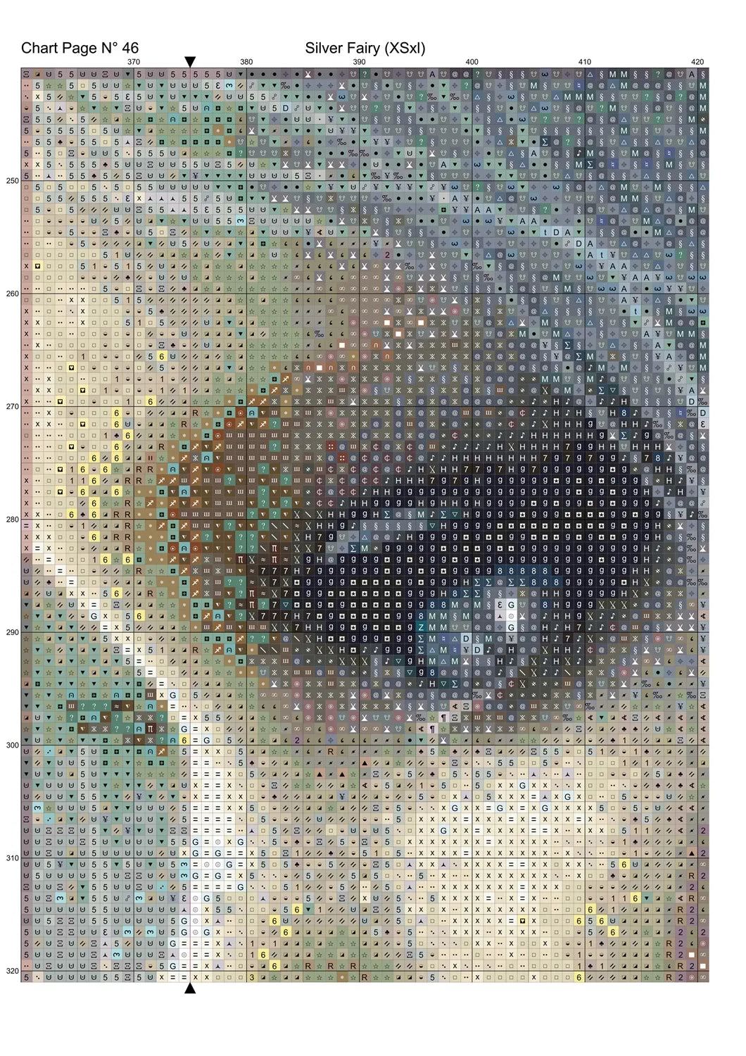 Silver Fairy cross stitch pattern conceived and expertly created by Sam. Inspired by art created by Barbara (BarBus) covered under the Public Domain CC0 license.