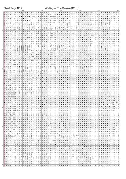 Waiting At The Square Oriental cross stitch pattern A unique and exclusive design to modXstitch, conceived and expertly created with the help of AI, by Sam. Waiting At The Square is an Oriental-style cross stitch pattern that comes as a full coverage pattern with absolutely no back-stitching or pesky half-stitches. Also, Waiting At The Square is available in 2 different design sizes - cross stitch regular & XL And each sale includes both B&W and colour charts