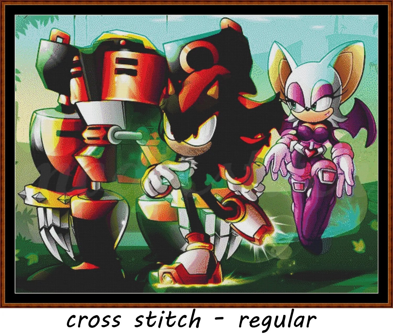 Sonic - Team Dark cross stitch pattern