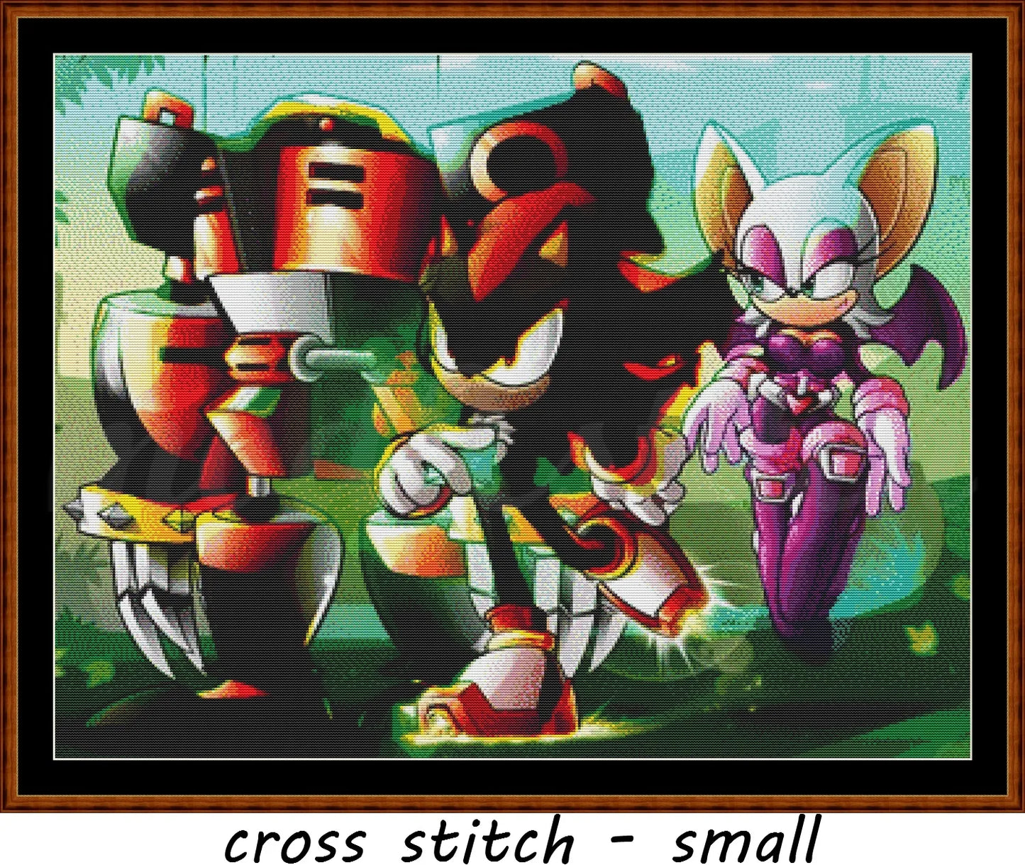 Sonic - Team Dark cross stitch pattern