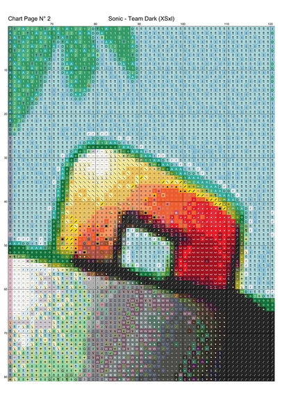 Sonic - Team Dark cross stitch pattern