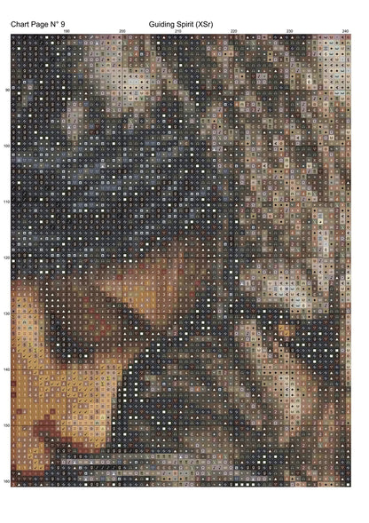 Guiding Spirit cross stitch pattern A unique and exclusive design to modXstitch, conceived and expertly created with the help of AI, by Sam.