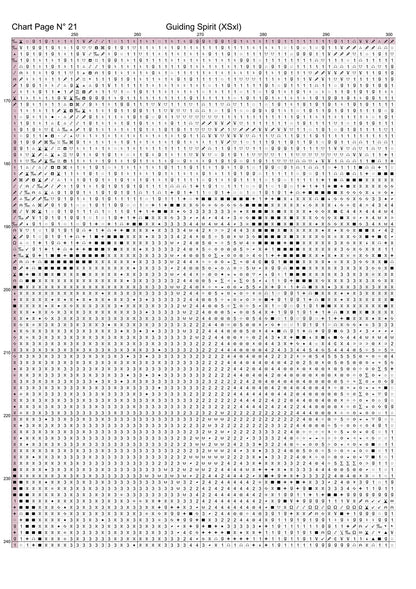 Guiding Spirit cross stitch pattern A unique and exclusive design to modXstitch, conceived and expertly created with the help of AI, by Sam.