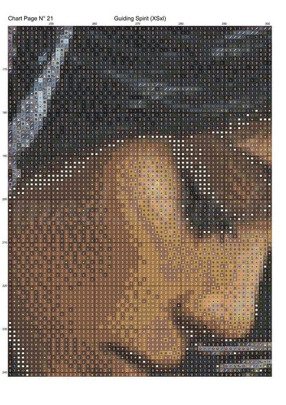 Guiding Spirit cross stitch pattern A unique and exclusive design to modXstitch, conceived and expertly created with the help of AI, by Sam.