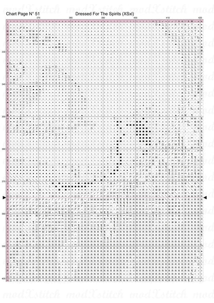 Dressed For The Spirits cross stitch pattern A unique design to modXstitch, expertly created by Sam