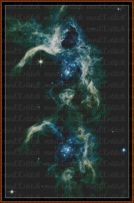 Nebula cross stitch pattern A unique design to modXstitch, image from NASA and pattern expertly created by Sam.