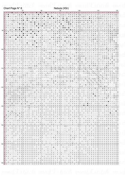Nebula cross stitch pattern A unique design to modXstitch, image from NASA and pattern expertly created by Sam.