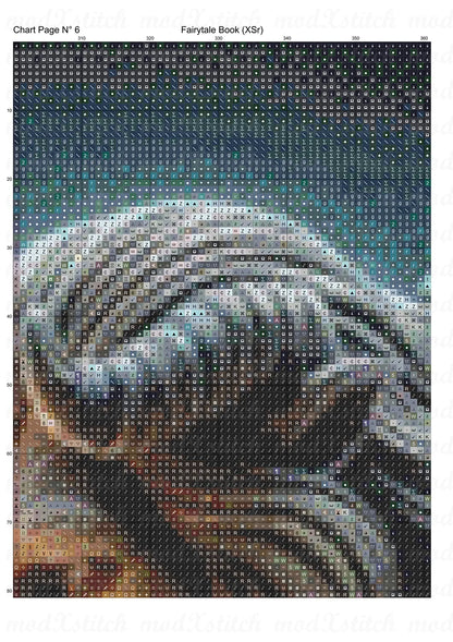 Fairytale Book cross stitch pattern A unique design to modXstitch, expertly created by Sam. Fairytale Book is a beauty and the beast cross stitch pattern that comes as a full coverage pattern with absolutely no back-stitching or pesky half-stitches.