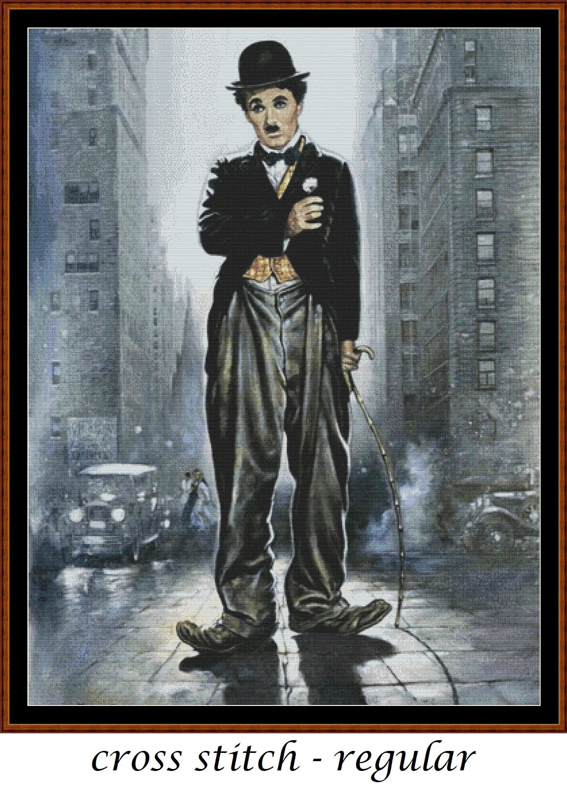 Charlie Chaplin patterns are expertly created by Sam