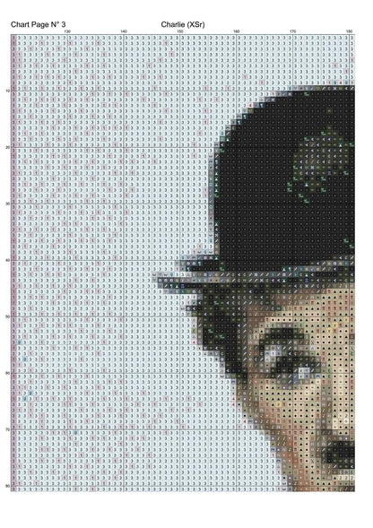 Charlie Chaplin patterns are expertly created by Sam