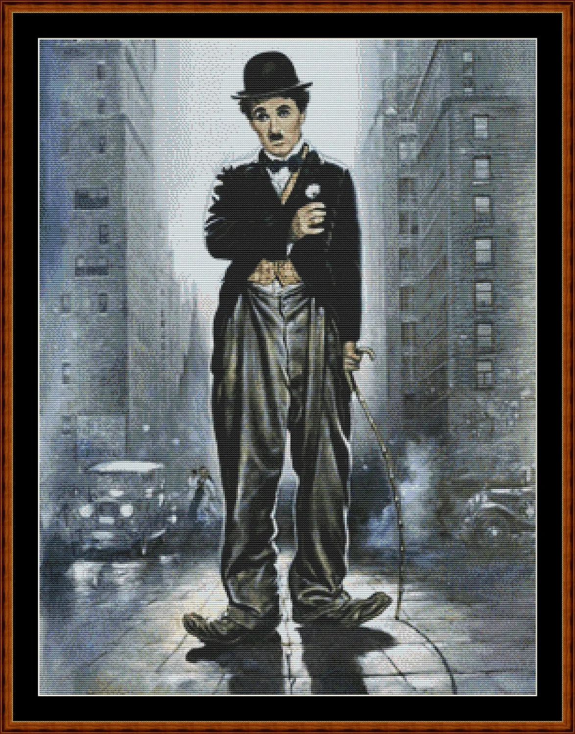 Charlie Chaplin patterns are expertly created by Sam