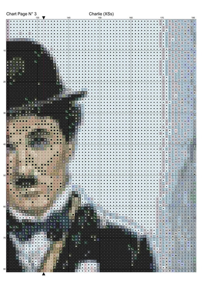 Charlie Chaplin patterns are expertly created by Sam