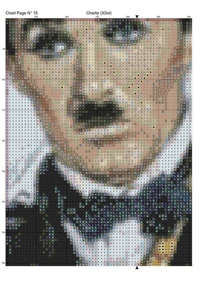 Charlie Chaplin patterns are expertly created by Sam