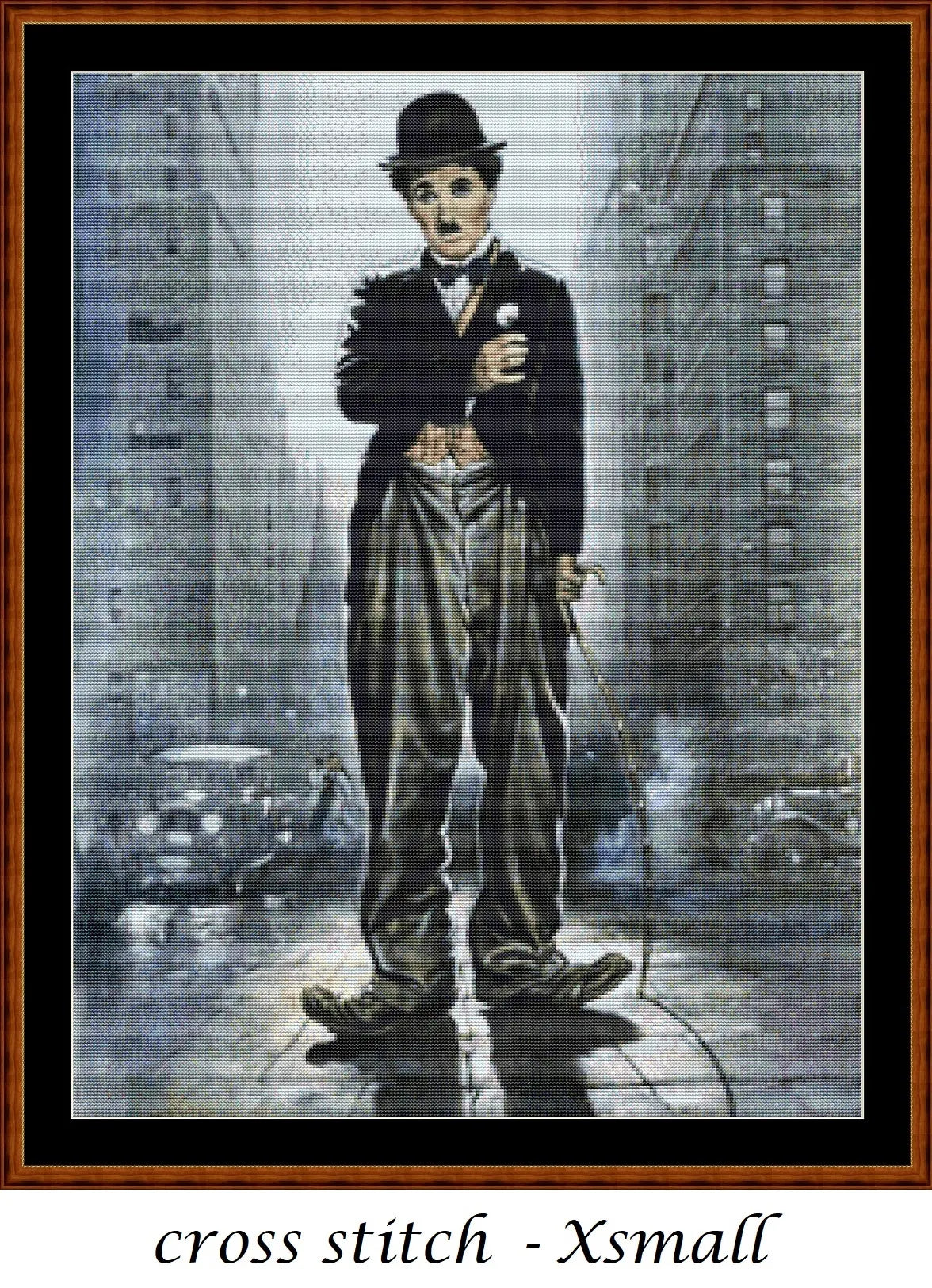 Charlie Chaplin patterns are expertly created by Sam